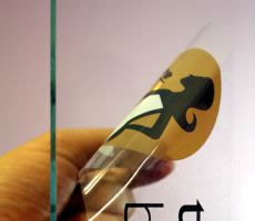 Static Cling Sticker with White Ink
